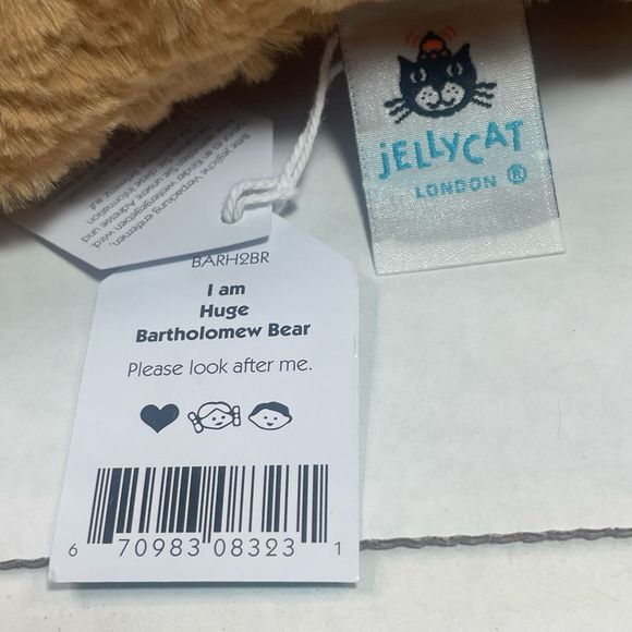 HUGE BNWT JELLYCAT BARTHOLOMEW BEAR Teddy Bear Great Gift - Picture 7 of 12